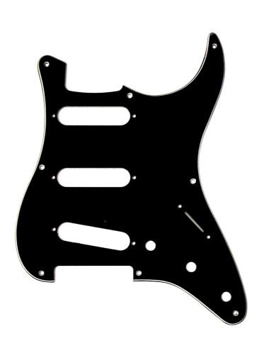 Schlagbrett Schwarz/Weiß/Schwarz, 3-lagig, 8 Löcher für Stratocaster Style 57-62's