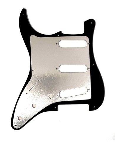 Schlagbrett Schwarz/Weiß/Schwarz, 3-lagig, 8 Löcher für Stratocaster Style 57-62's
