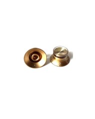 2 Boutons dores inchSize Gold Gibson  Style TopHat Knobs Vol. Gold Reflector Cap