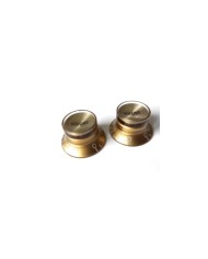 2 inchSize Gold Gibson Style TopHat Vol. Knobs Gold Reflector Cap