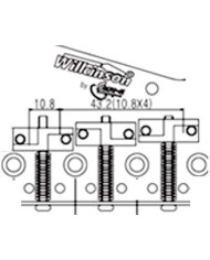 3 Wilkinson Vintage Compensated Brass Saddles for Telecaster