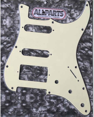 Schlagbrett Stratocaster SSH USA 3-lagig 11 Löcher Parchment 090"