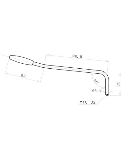 US Vibratoarm 4,8mm Aged Relic mit Old White Knopf