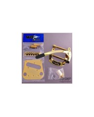 Bigsby B50 Licensed + WD Conversion Kit: Bridge 6 Saddles + Pickup Plate Gold