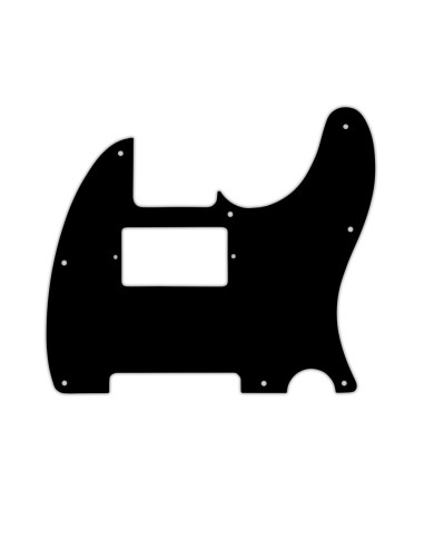 Schlagbrett für Telecaster mit Humbucker, Vintage-Stil, 1-lagig, 8 Löcher, glänzend Schwarz
