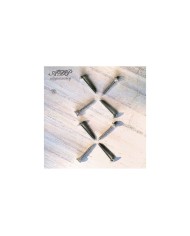 8 Nickel Humbucker Ring  Screws 15x2mm