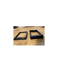 2 flache schwarze Humbucker-Rahmen, Table Plate, 2x Pickups Mounting Ring, MR-1B
