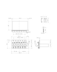 Nickel Stratocaster Vintage Gotoh LEFT HANDED Tremolo. Steel Block GE101TS