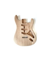 Corps Stratocaster en frene torréfié, 3 pièces, SSS, Unfinished