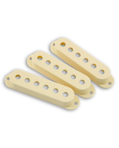 Set mit 3 Fender Tonabnehmerkappen, Aged White "Road worn", für Stratocaster 099-7207-000