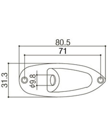 Gotoh Klinkenbuchsenplatte für Stratocaster, Schwarz, 2 Schrauben