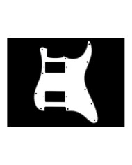 Pickguard HH Blanc 3ply 11 Trous pour Stratocaster 2 Humbuckers