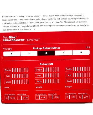 Fender® Tex-Mex™ Strat® pickups (3) 099-2131-000
