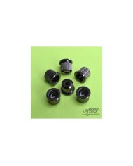 6 Saitenhülsen Gotoh Cosmo Black 8.3 mm für Telecaster mit Saitenführung durch den Korpus