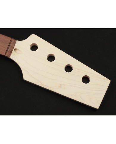 Boston PB-Style Basshals mit Paddle-Kopfplatte, Pau-Ferro-Griffbrett, unbehandelt