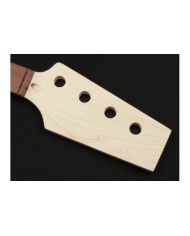 Boston PB-Style Basshals mit Paddle-Kopfplatte, Pau-Ferro-Griffbrett, unbehandelt