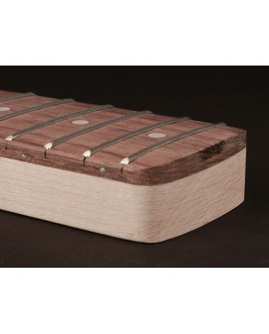 Boston PB-Style Basshals mit Paddle-Kopfplatte, Pau-Ferro-Griffbrett, unbehandelt
