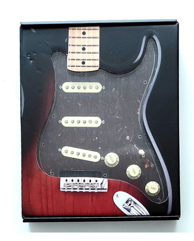 Fender vorverdrahtetes Tortoise-SSS-Pickguard mit 11 Löchern für Strat, TEXAS SPECIAL Pickups