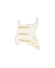 Fender Pickguard Parchment, vormontiert SSS 11H für Strat