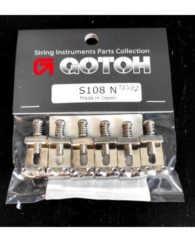 6 Vintage Gotoh S108 Stahl-Saitenreiter für Strat Tremolo-Brücke 10,8mm
