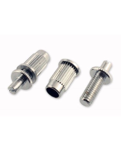 Halterung für Tune-O-matic-Steg, metrischer Bolzen + Buchse, 6.5mm, Chrom