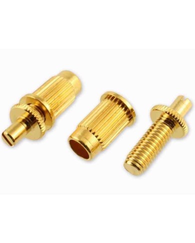 Halterung für Tune-O-Matic-Stege, metrische Hardware, Stegbolzeneinsatz 6,5 mm, Gold