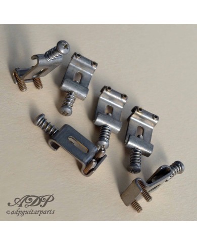 6 Aged Vintage Relic Nickel-Saitenreiter für Stratocaster-Tremolo, 11,3mm