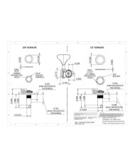 4x Mecaniques Bass Hipshot USA Ultralight Tuners 14mm 3/8" Clover Key CHR HB6C