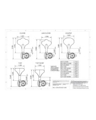 4x Mecaniques Bass Hipshot USA Ultralight Tuners 14mm 3/8" Clover Key CHR HB6C