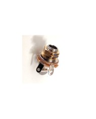 Mono jack socket Metric thread Gold