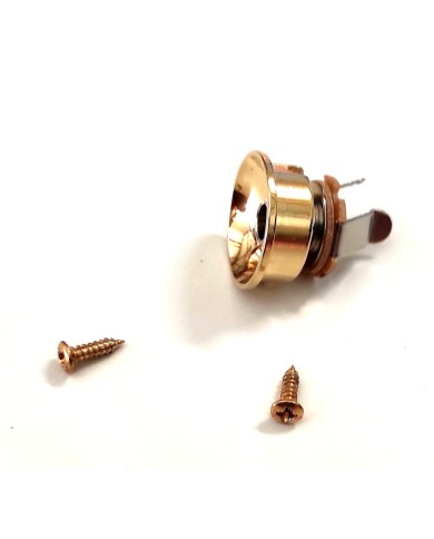 Mono-Klinkenbuchse mit metrischem Gewinde, Gold + Electrosocket Telecaster Gold