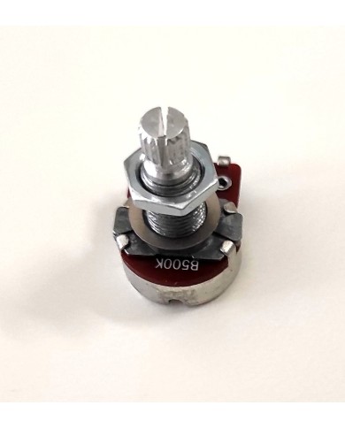 1 Alpha Mini-Potentiometer 500Ko linear, gerändelte Achse 6/8 mm, metrisches Gewinde