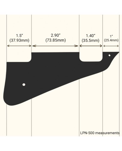 Pickguard Gaucher Crême pour LesPaul Gibson Deluxe P90 1PLY
