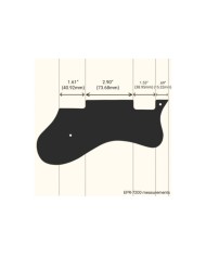 Schwarzes 5-lagiges .110" Schlagbrett für Epiphone Riviera 62-70's, 2 Humbucker