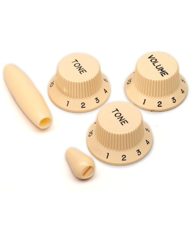 Satz Knöpfe für Stratocaster USA Creme AllParts