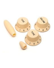 Satz Knöpfe für Stratocaster USA Creme AllParts