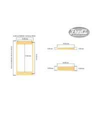 2 cremefarbene flache Humbucker-Tonabnehmerrahmen zur Deckenmontage, 8 Schrauben