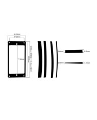 2 Contours Humbucker Epiphone Cream Pickup Mounting Rings set Arched Top Bottom