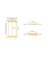 2 Contours Humbucker Creme Table Plate 2 Pickups Mounting Ring flat Cream MR-1C