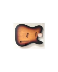 Corps Telecaster Sunburst 3 tons et double binding, Aulne 3 pièces