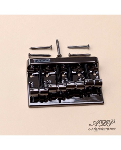 Gotoh 201B-4 Bass-Saitenhalter für 4 Saiten aus Messing in Vintage Schwarzchrom