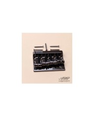 Gotoh 201B-4 Bass-Saitenhalter für 4 Saiten aus Messing in Vintage Schwarzchrom