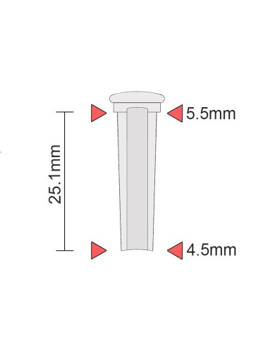 6 Galalith-Bridgepins 5,5 mm für Akustikgitarre