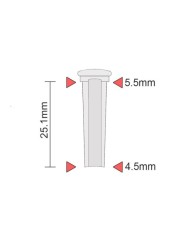 6 Galalith-Bridgepins 5,5 mm für Akustikgitarre