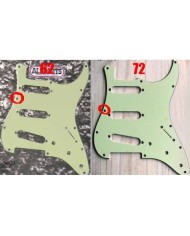 Pickguard Stratocaster Mint Green 3 ply 11trous '62 Hole Pattern .090"