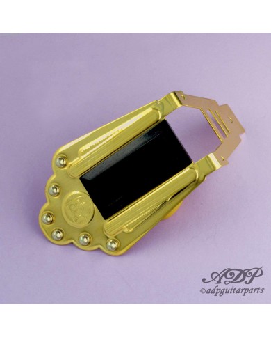 Saitenhalter M.Dupont Stil Selmer Django Reinhardt, Ebenholz und Messing