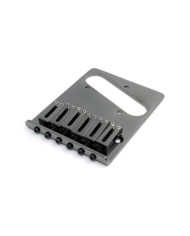 Telecaster Gotoh Brücke mit Saitenhalter, 6 Messing-Saitenreitern, Tele Bridge, Cosmo Black, GTC201