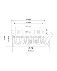 Vega-Trem VT1 Ultra Trem 2-points Satin Chrome pour Strat