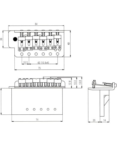 Vibrato Strat Chrome Style Fender vintage Standard Series or Squier