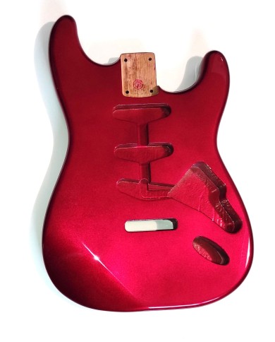Stratocaster Korpus Metallic Rot, 3-teilig, SSS